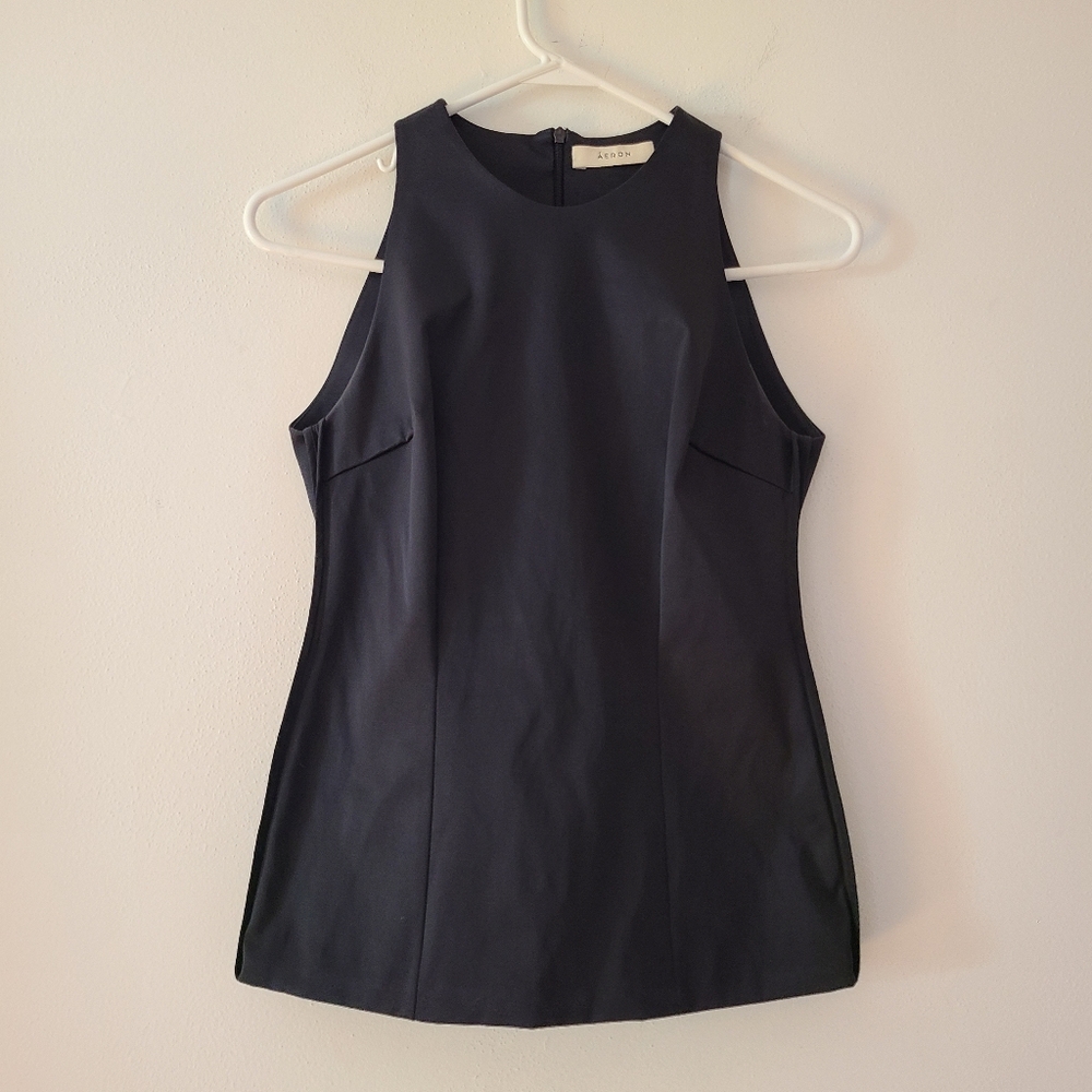 Aeron High Neck Black Top
